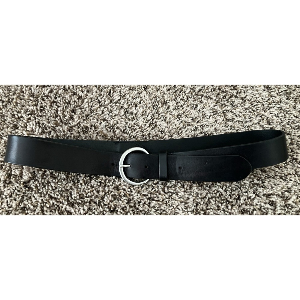 Gap Black Leather Belt Size Medium City Classic